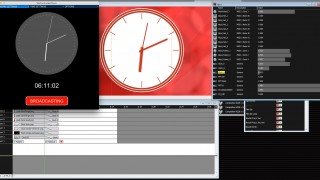 Clock Controller app interface and Watchout