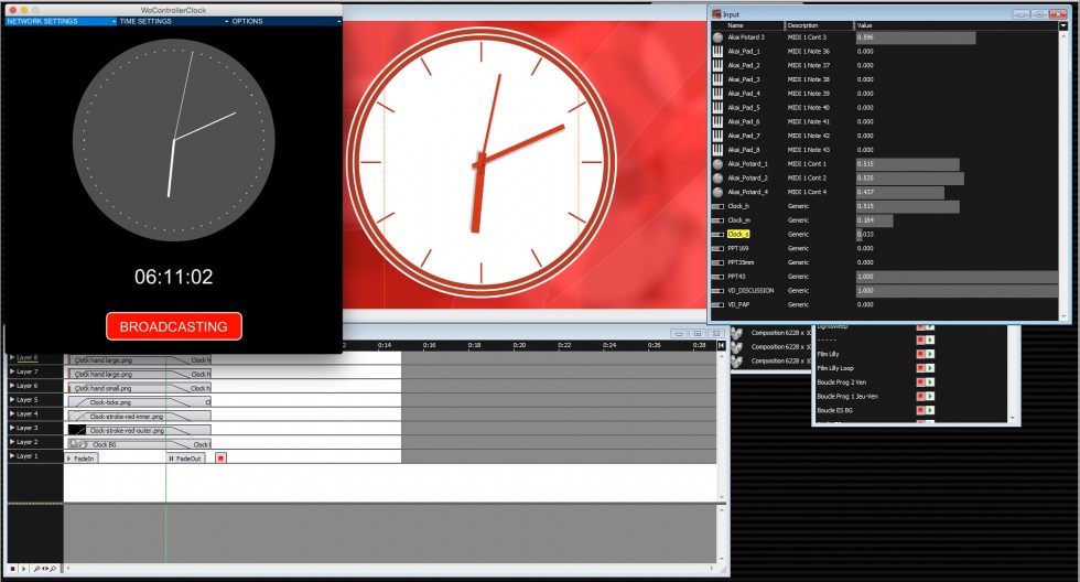 Clock Controller app for Watchout matkeane multimedia